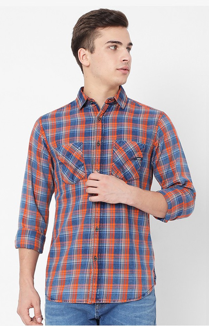 GAS | Kant Checked Slim Fit Shirt with Patch Pockets