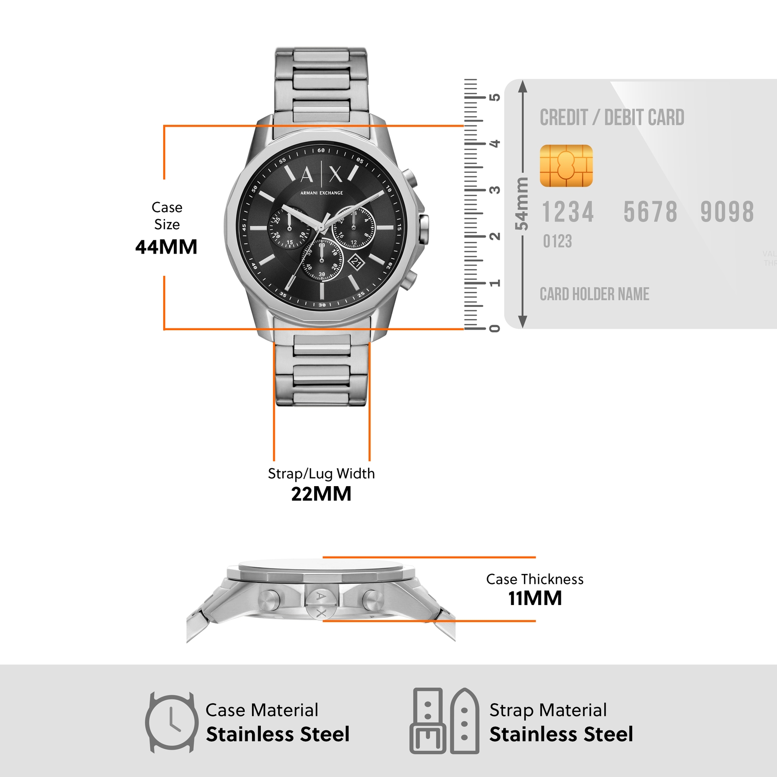 Armani Exchange Silver Watch AX1720