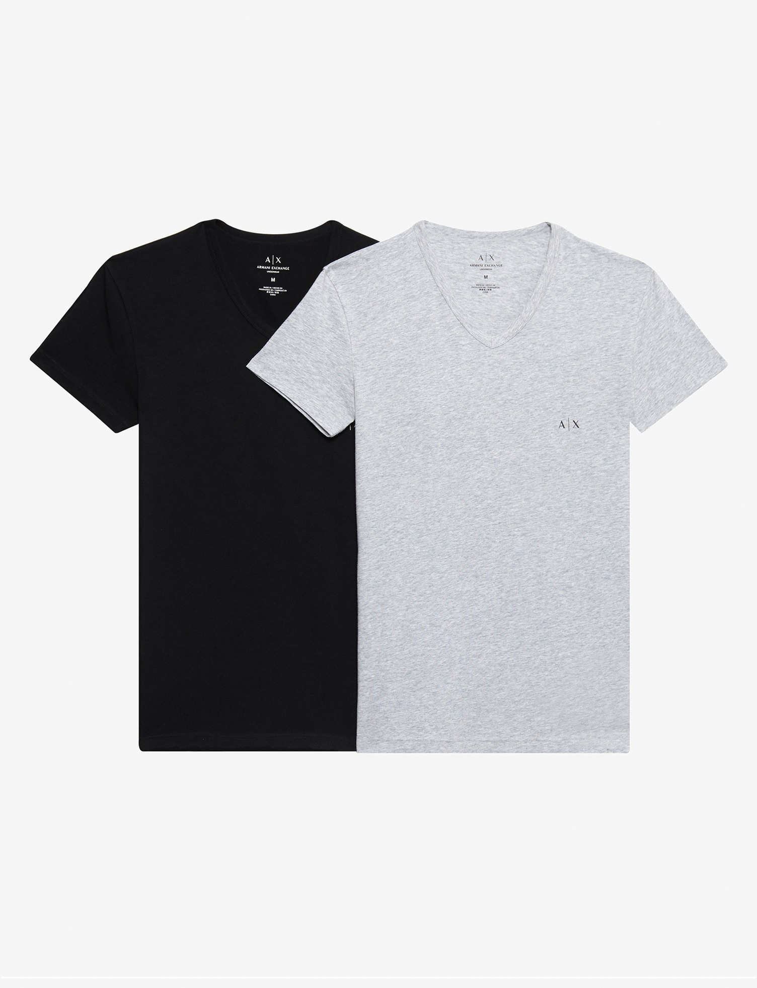 Pack of 2 - Logo Print Regular Fit V Neck T-Shirts