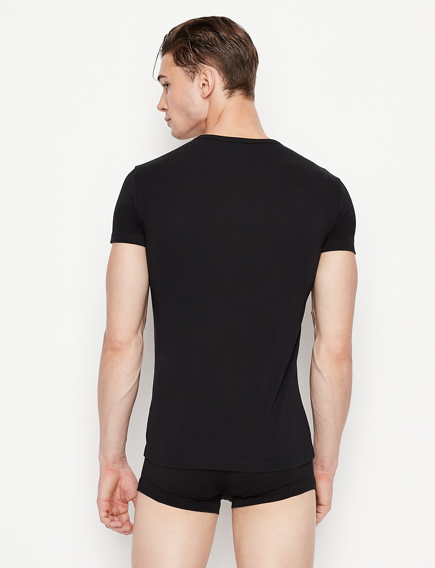 Pack of 2 - Logo Print Regular Fit V Neck T-Shirts