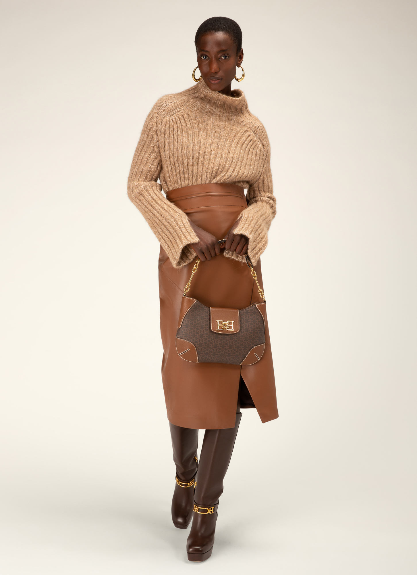 Breanne Tpu Shoulder Bag In Brown
