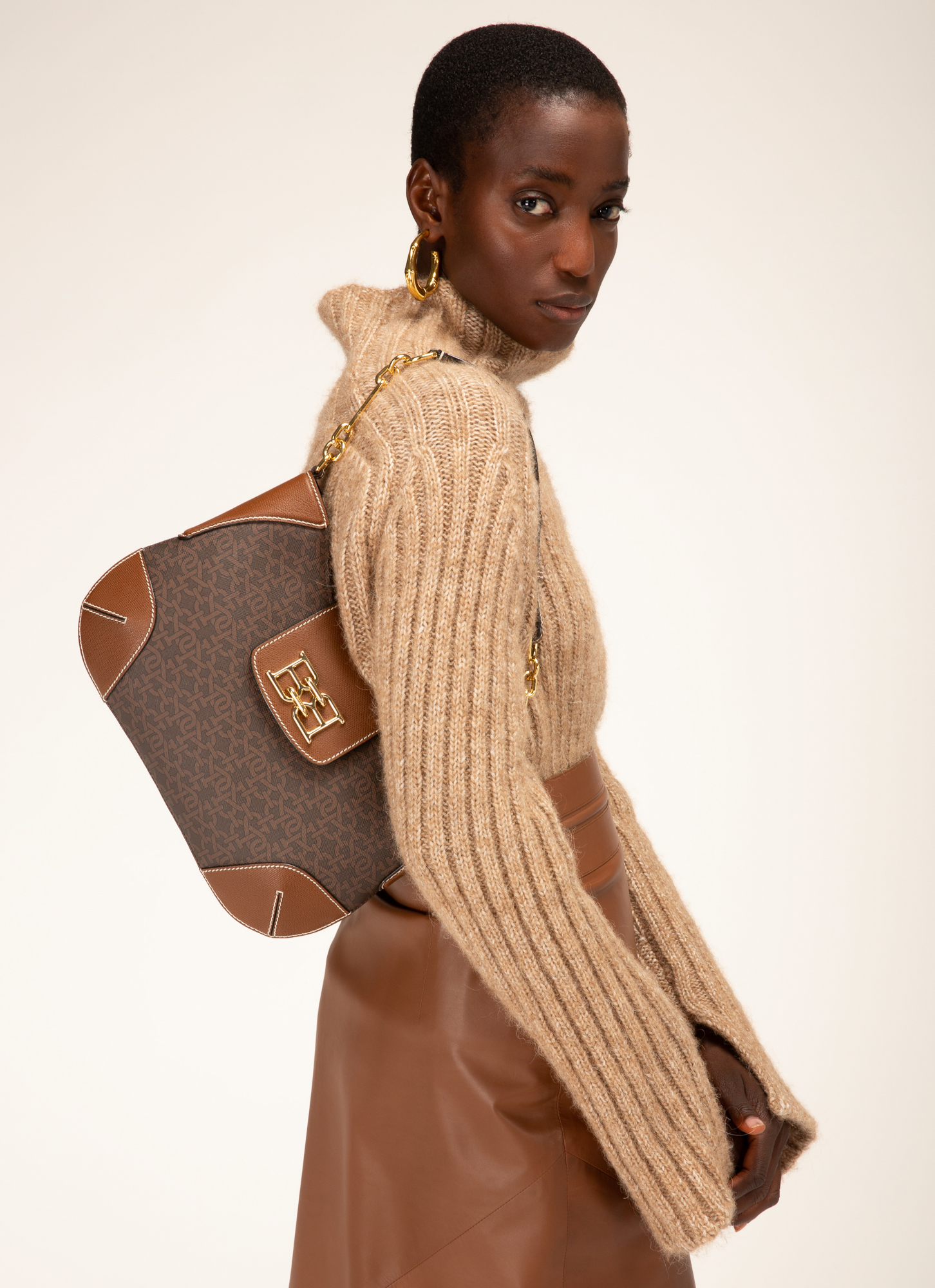 Breanne Tpu Shoulder Bag In Brown