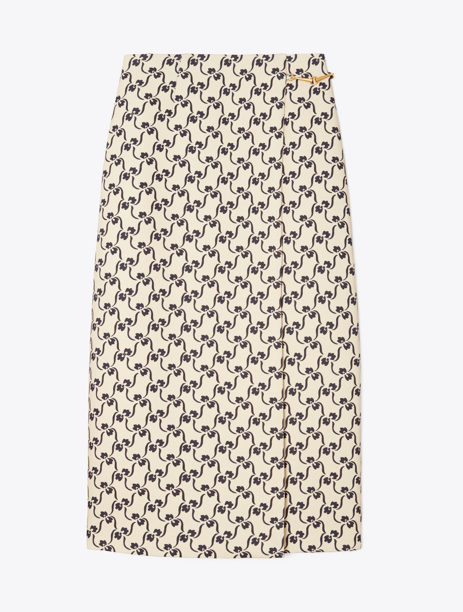 TWILL CREPE WRAP SKIRT