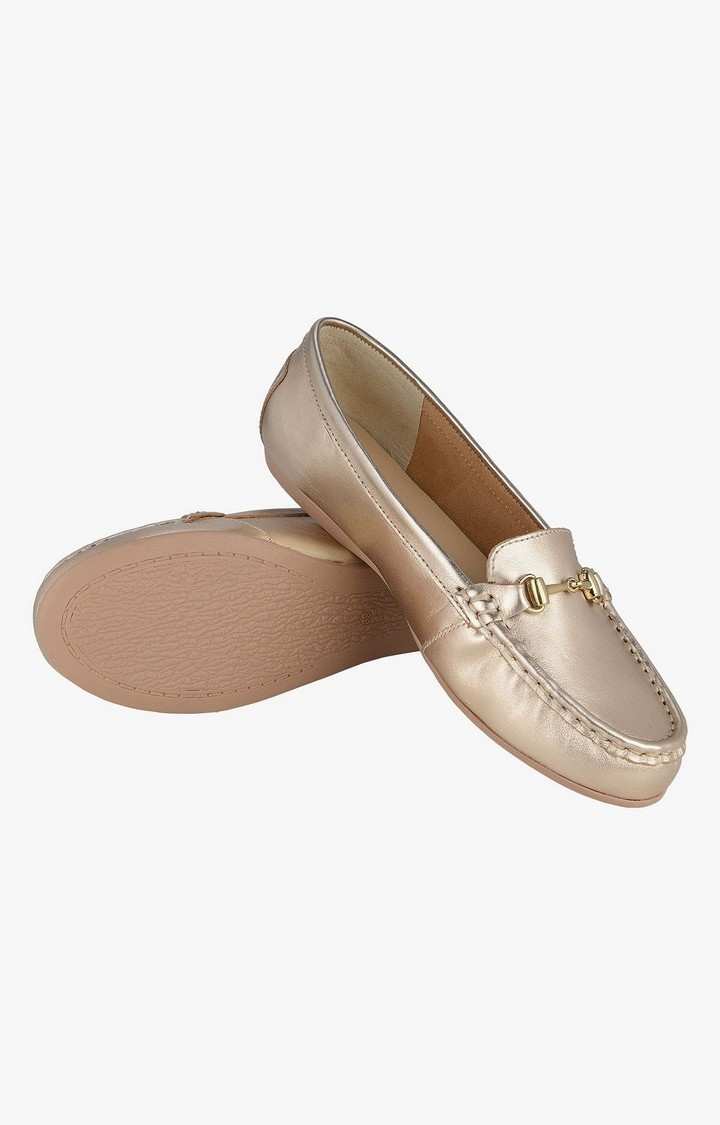 Sm-1312 Gold Closed Flats & Ballerinas