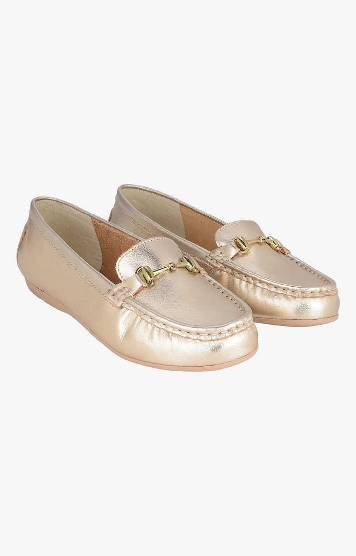 Sm-1312 Gold Closed Flats & Ballerinas