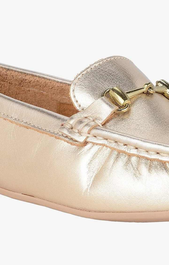 Sm-1312 Gold Closed Flats & Ballerinas