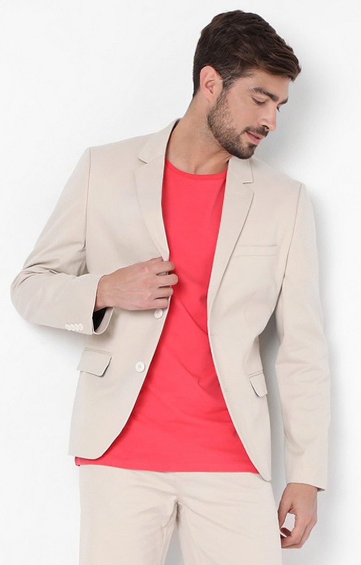 GAS | Single-Breasted Polycotton Slim Fit Blazer