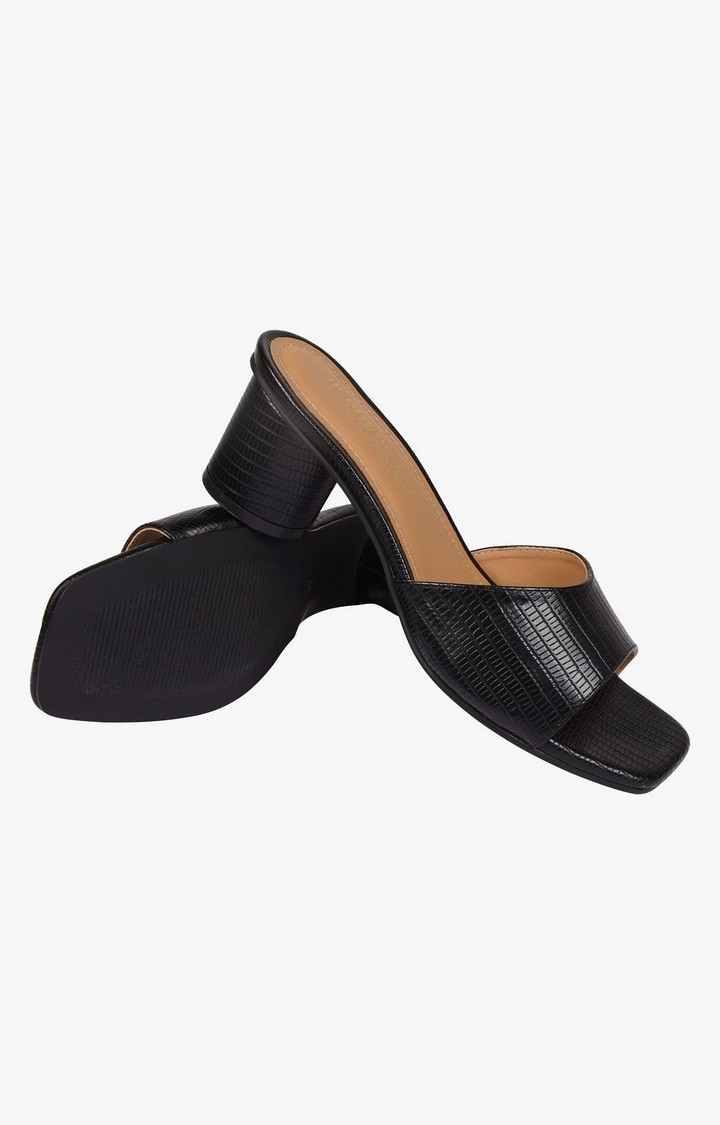 Sm-1344 Black Heel Sandals