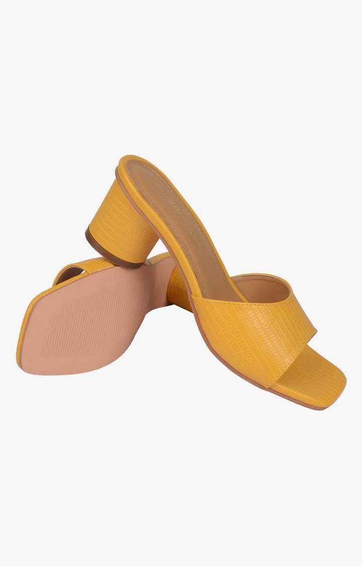 Sm-1344 Yellow Heel Sandals