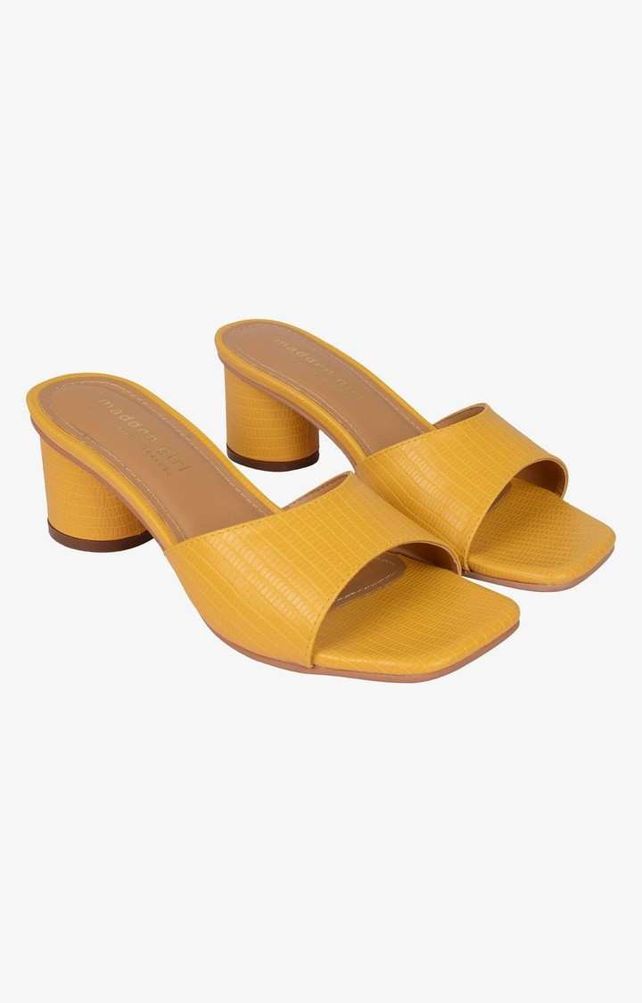 Sm-1344 Yellow Heel Sandals