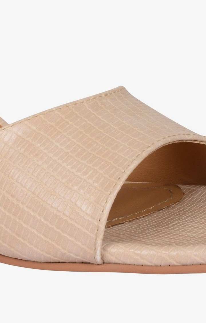 Sm-1344 Beige Heel Sandals