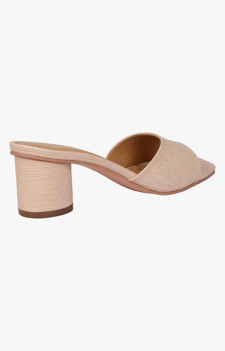 Sm-1344 Beige Heel Sandals