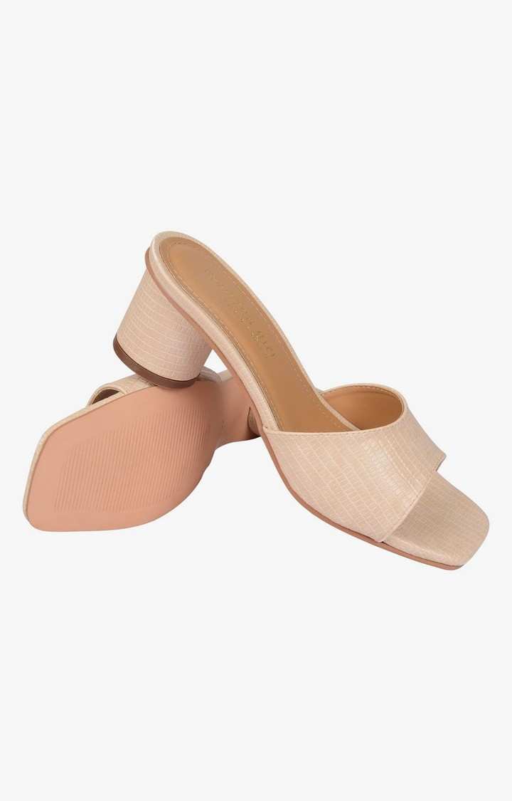 Sm-1344 Beige Heel Sandals