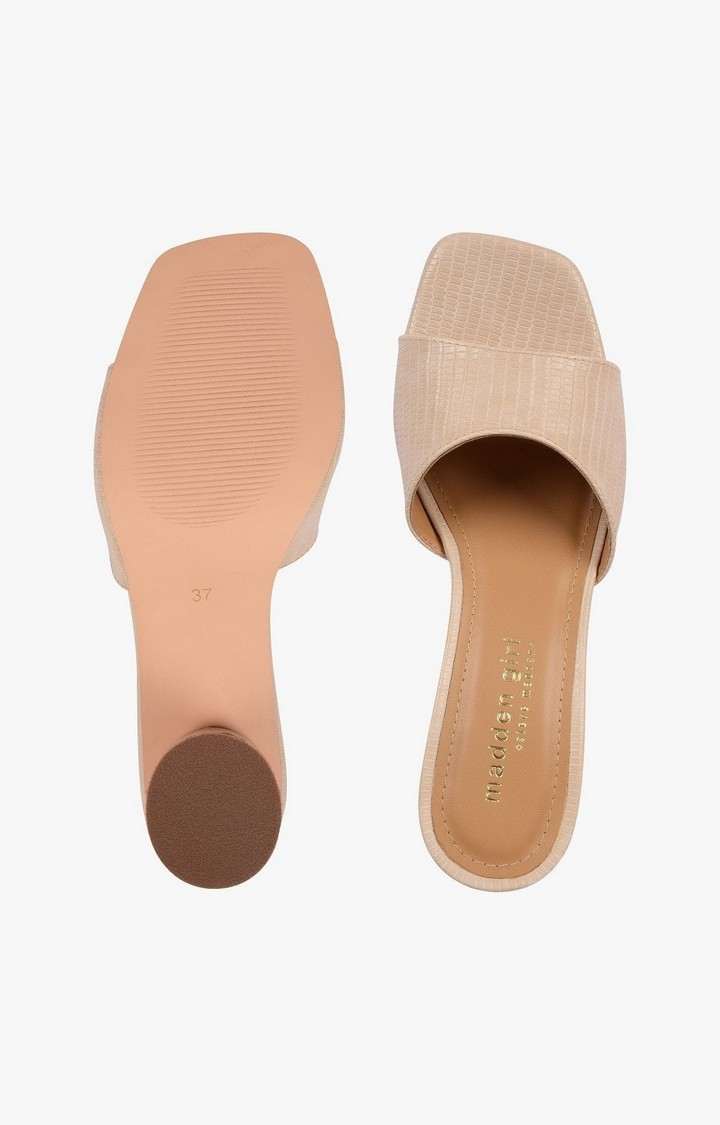 Sm-1344 Beige Heel Sandals