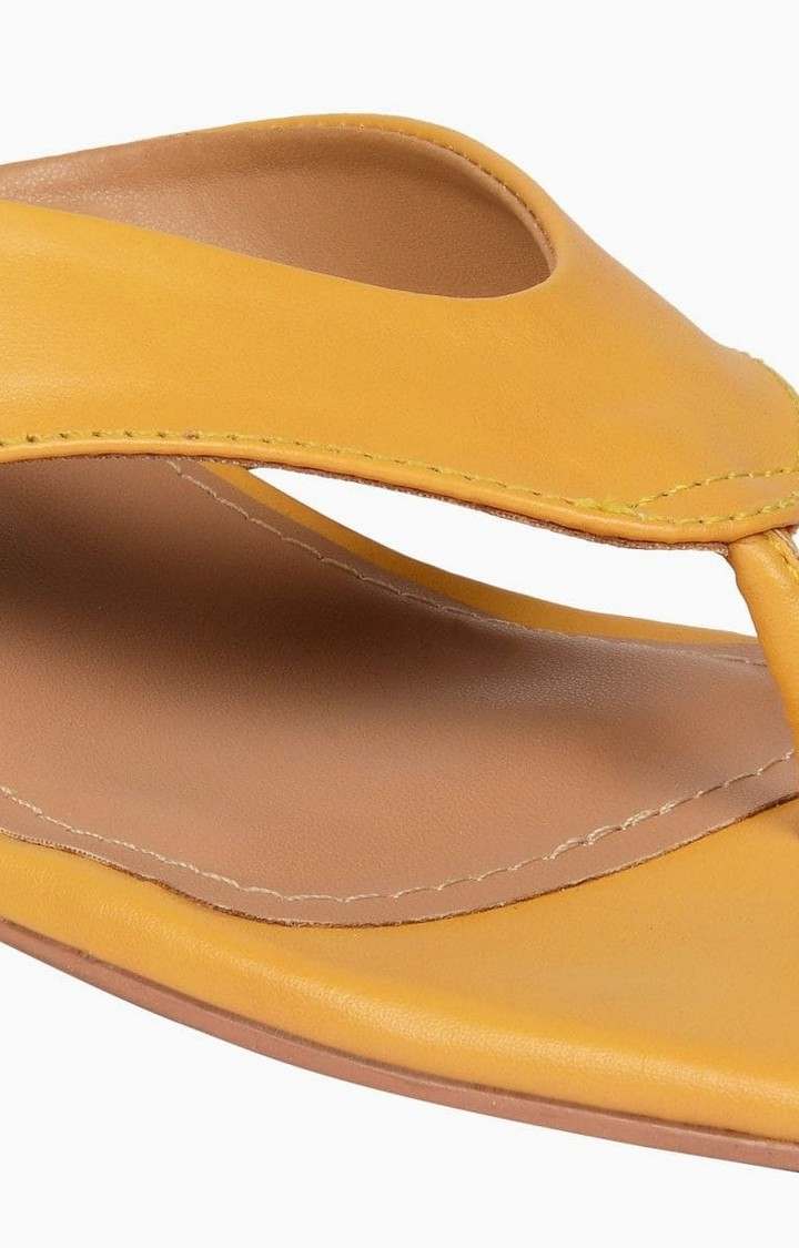 Sm-1347 Yellow Heel Sandals