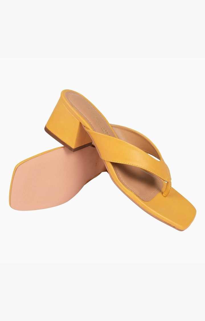 Sm-1347 Yellow Heel Sandals