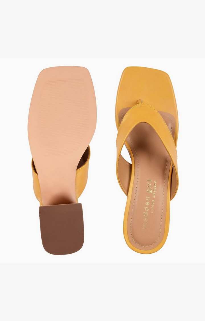 Sm-1347 Yellow Heel Sandals
