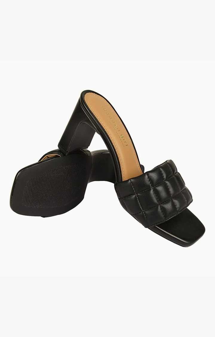 Sm-1348 Black Heel Sandals