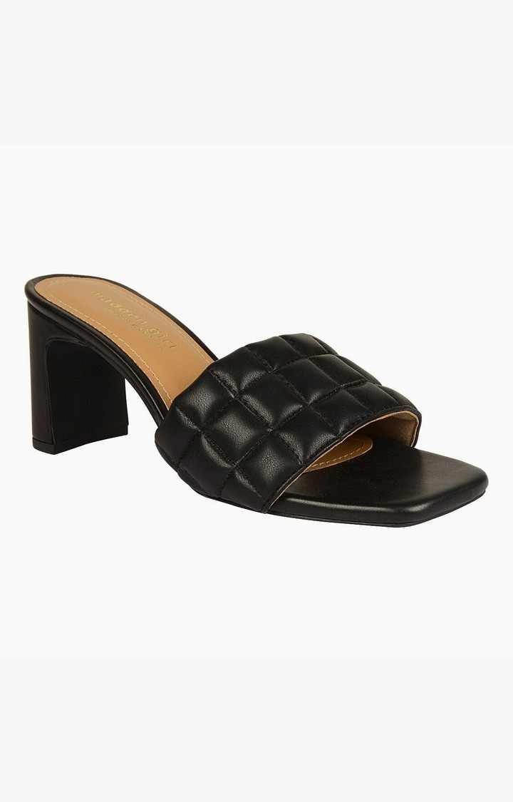 Sm-1348 Black Heel Sandals