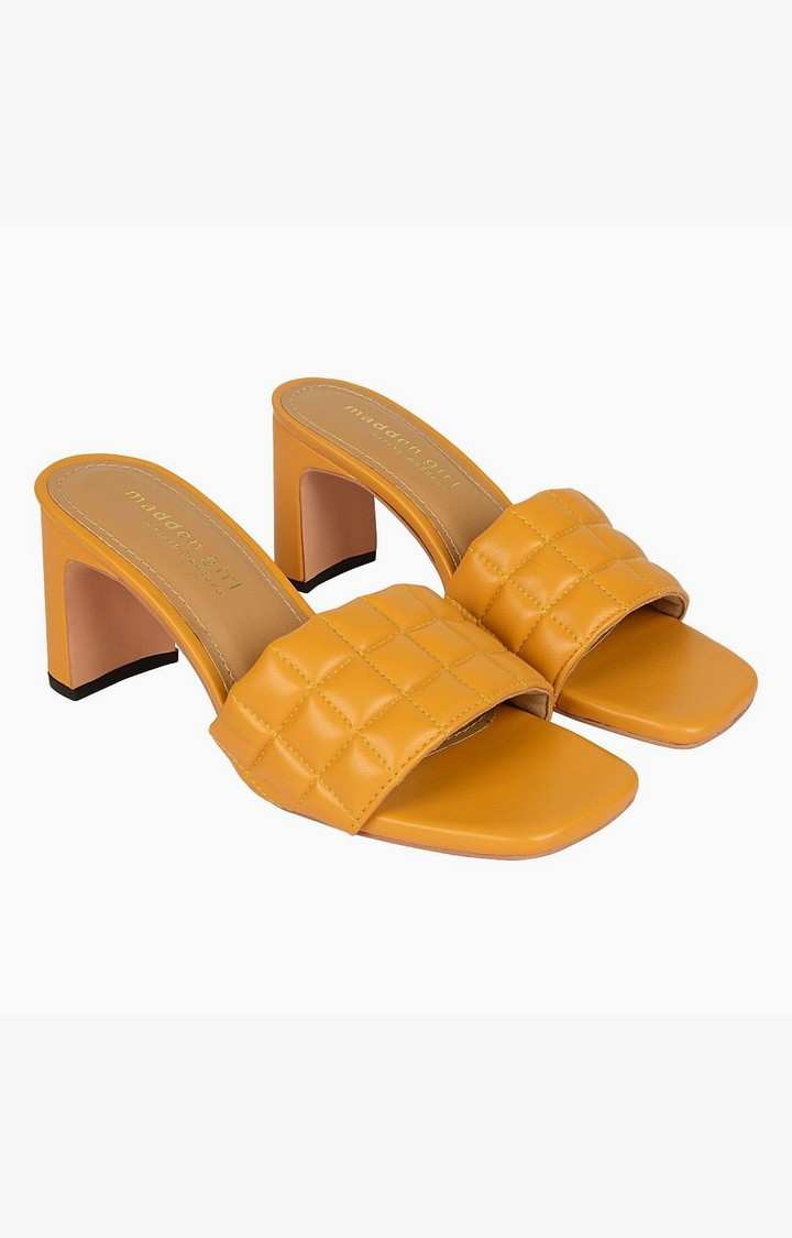 Sm-1348 Yellow Heel Sandals