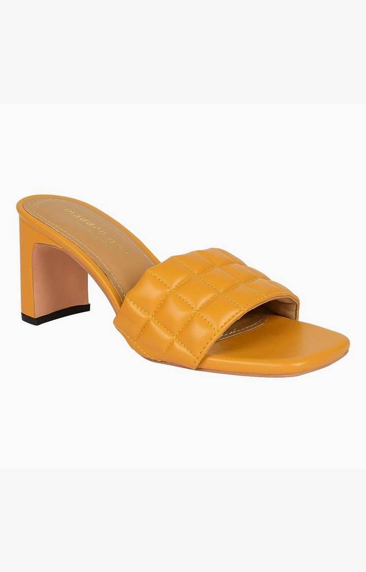Sm-1348 Yellow Heel Sandals