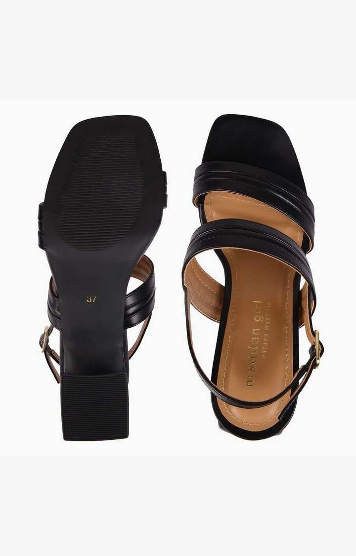 Sm-1349 Black Heel Sandals