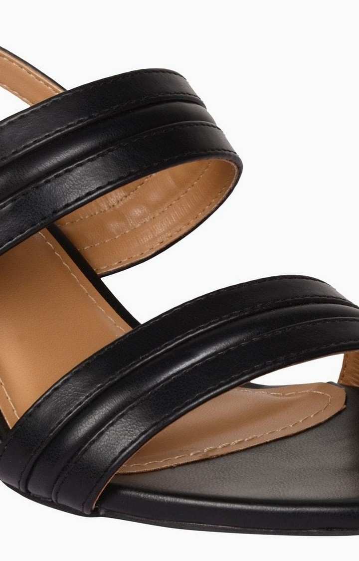 Sm-1349 Black Heel Sandals
