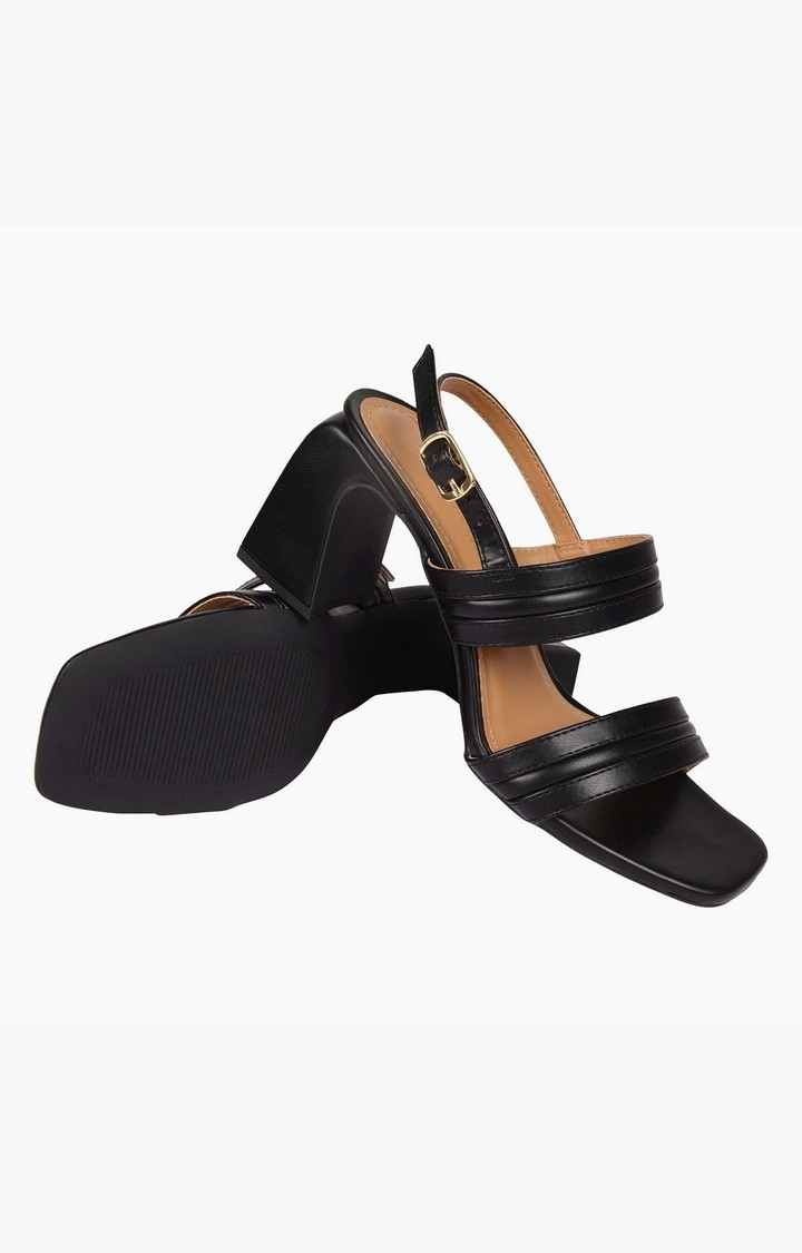 Sm-1349 Black Heel Sandals