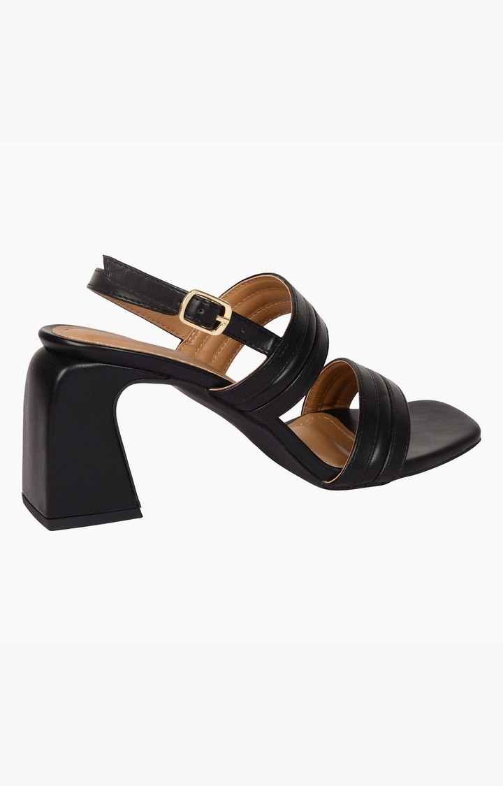 Sm-1349 Black Heel Sandals