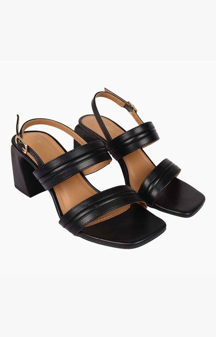 Sm-1349 Black Heel Sandals
