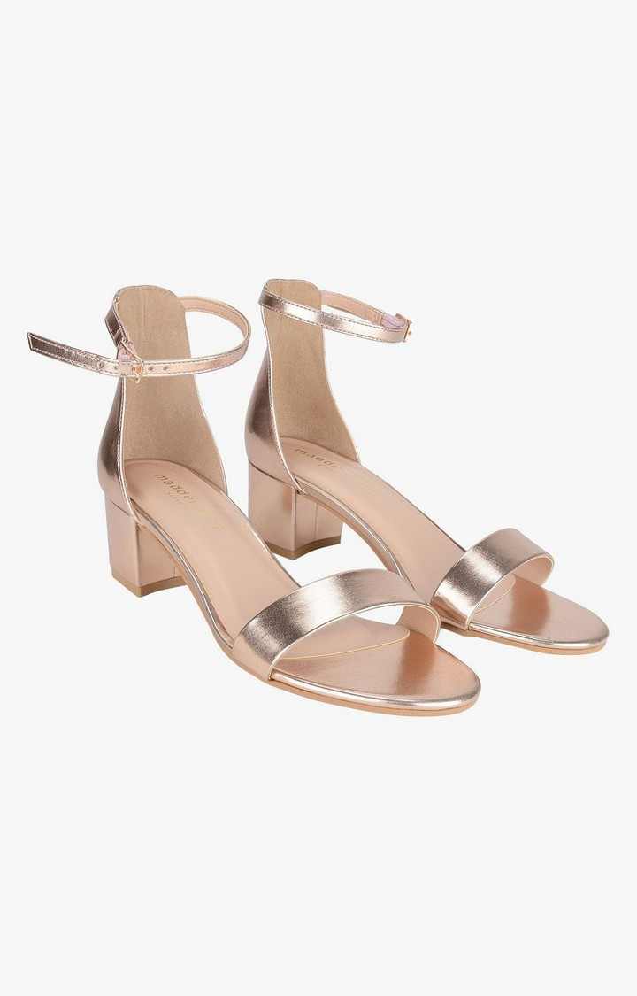 Sm-1354 Gold Heel Sandals