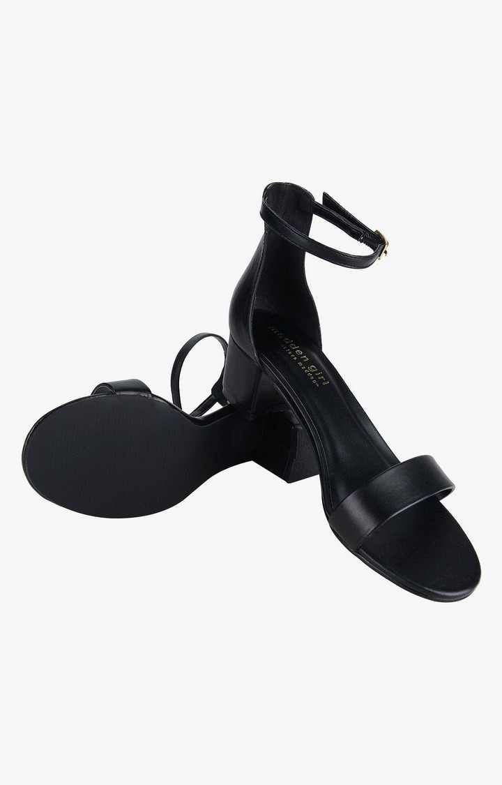 Sm-1354 Black Heel Sandals