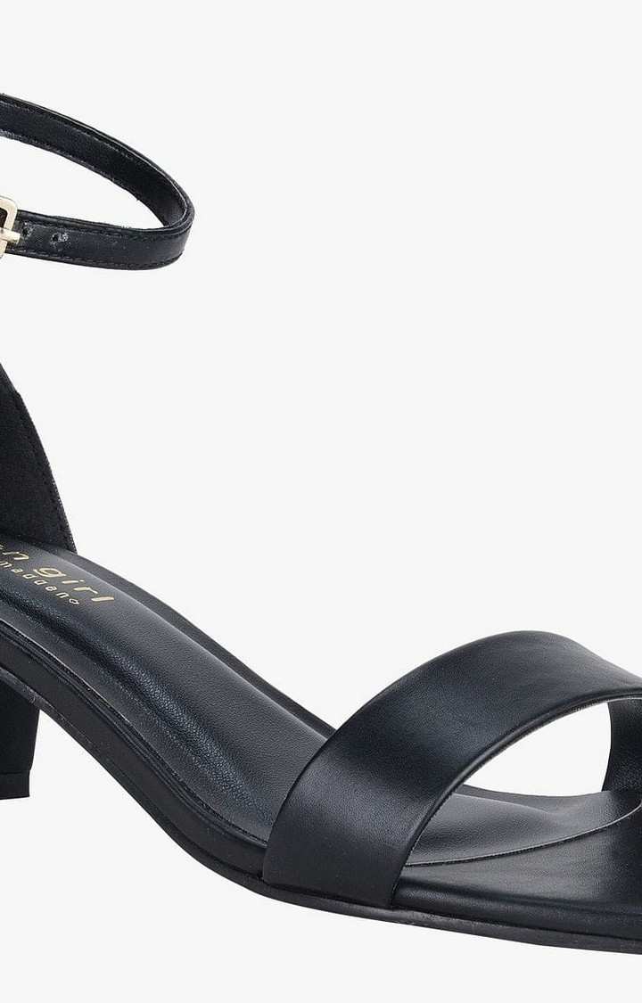Sm-1354 Black Heel Sandals