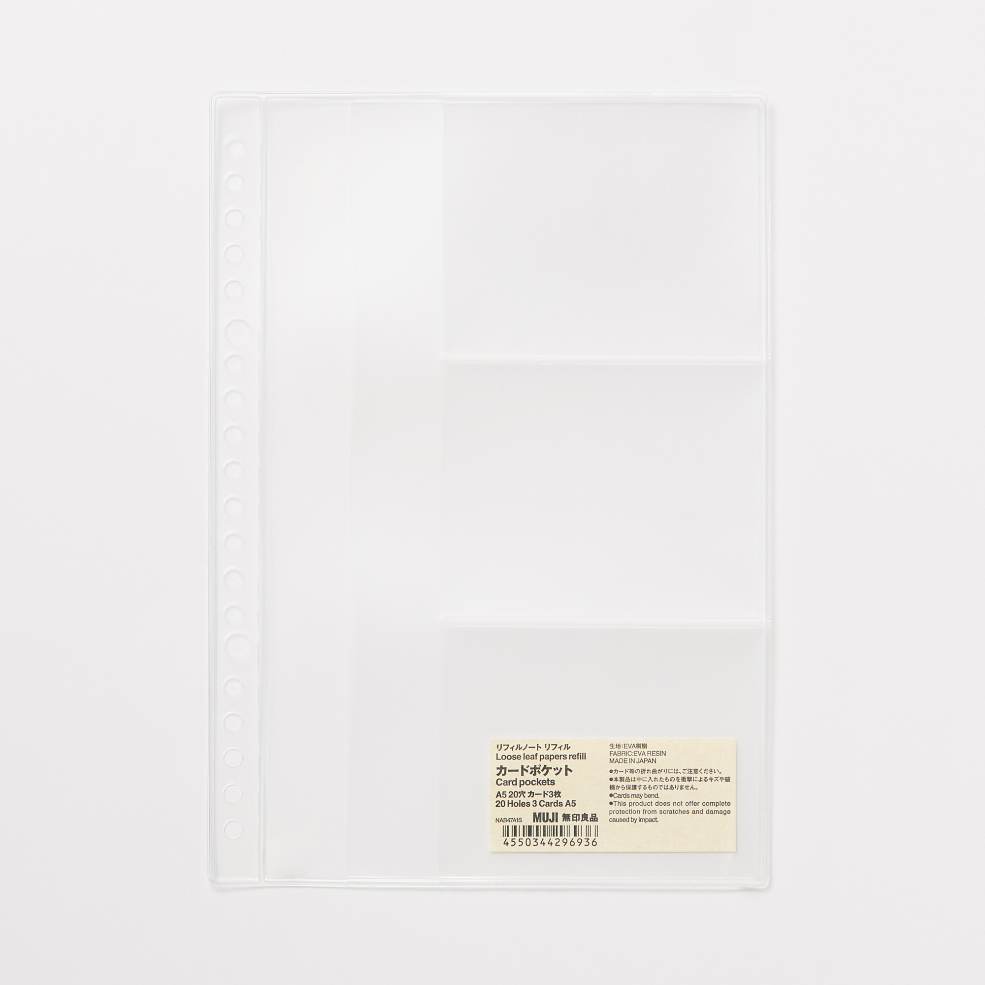 Loose leaf papers Refill Card pockets