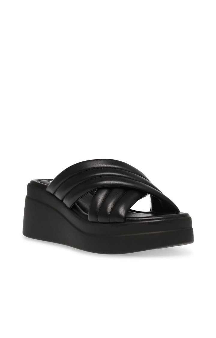 Camellia Black Wedges