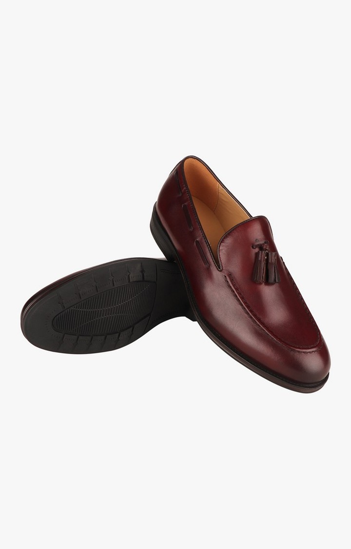 Tassleme Red Driver Loafers