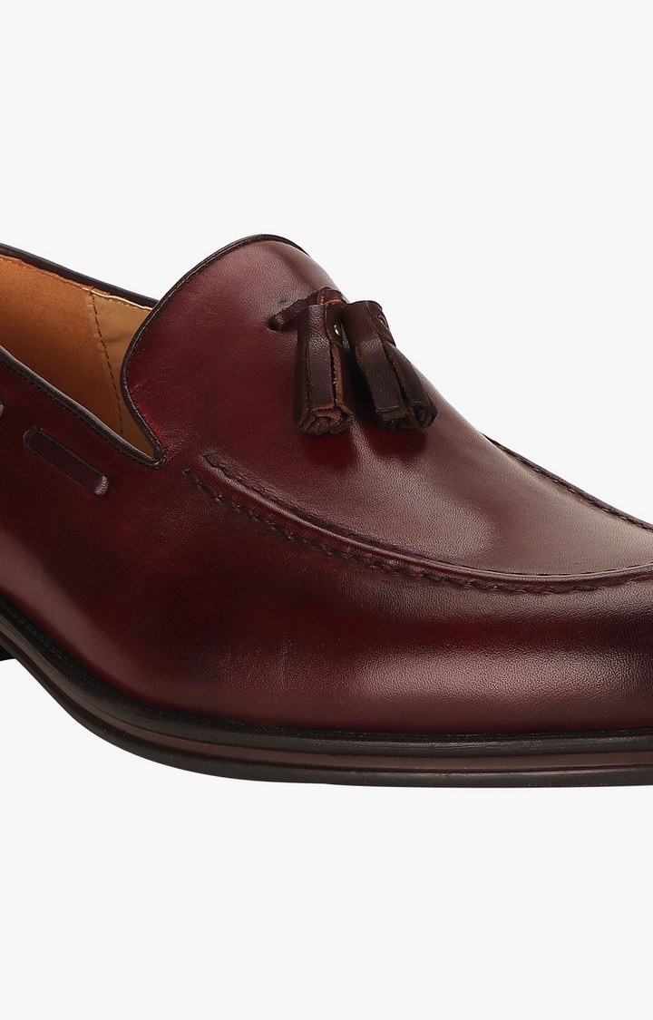 Tassleme Red Driver Loafers