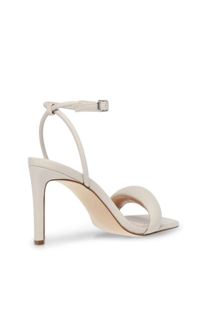 Entice White Heel Sandals