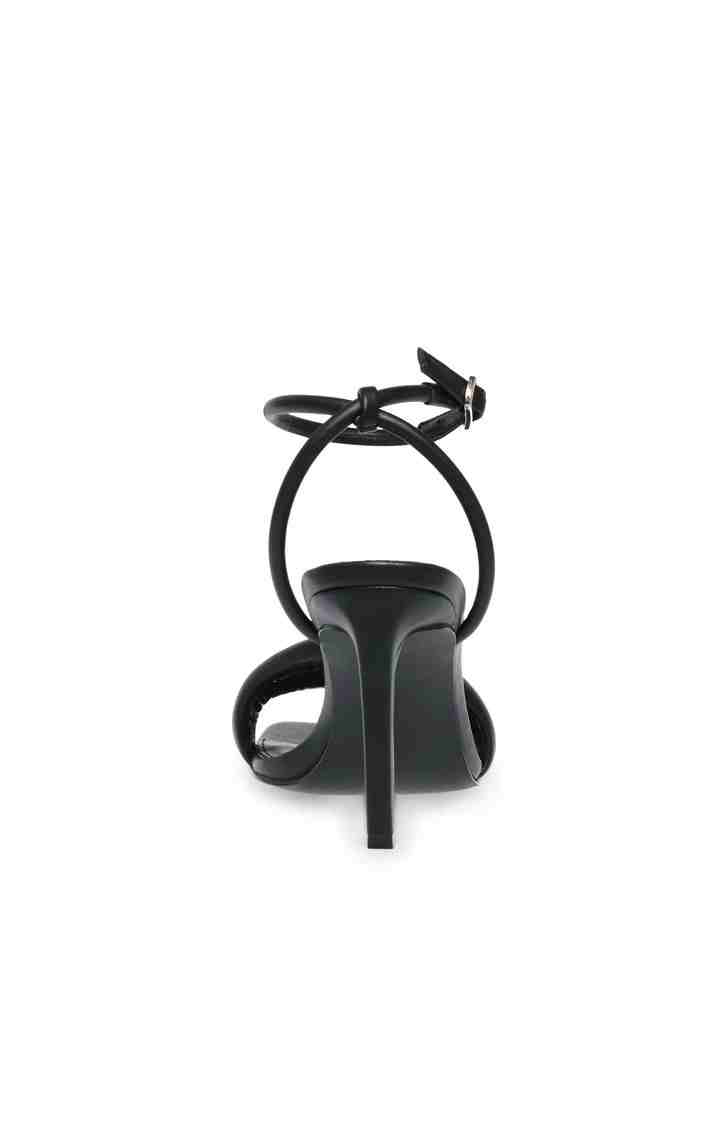 Entice Black Heel Sandals