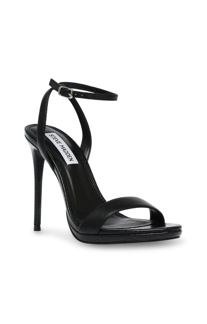 Wordly Black Heel Sandals