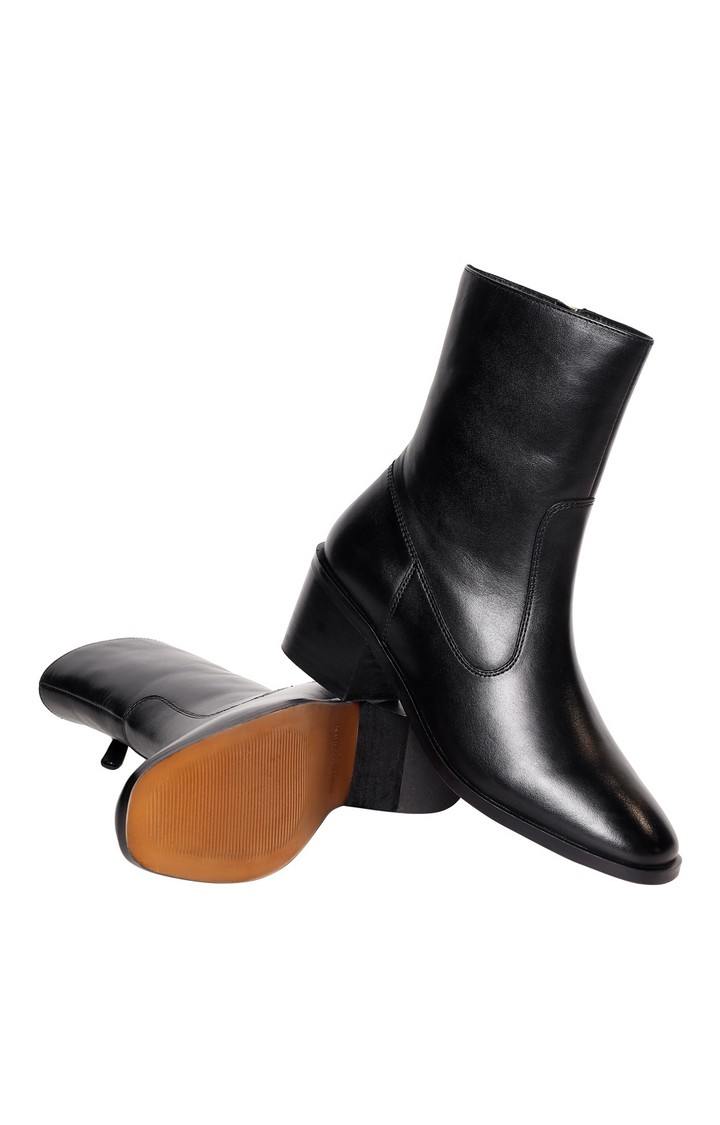 SM-1365 BLACK DRESS HIGH BOOTIE