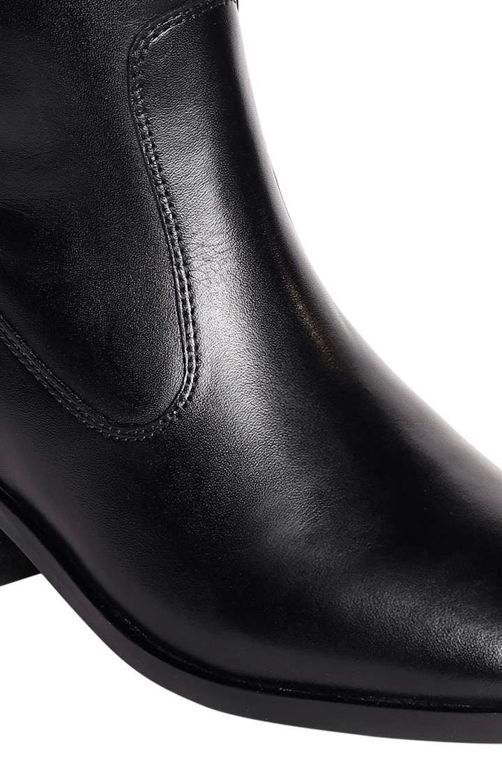 SM-1365 BLACK DRESS HIGH BOOTIE