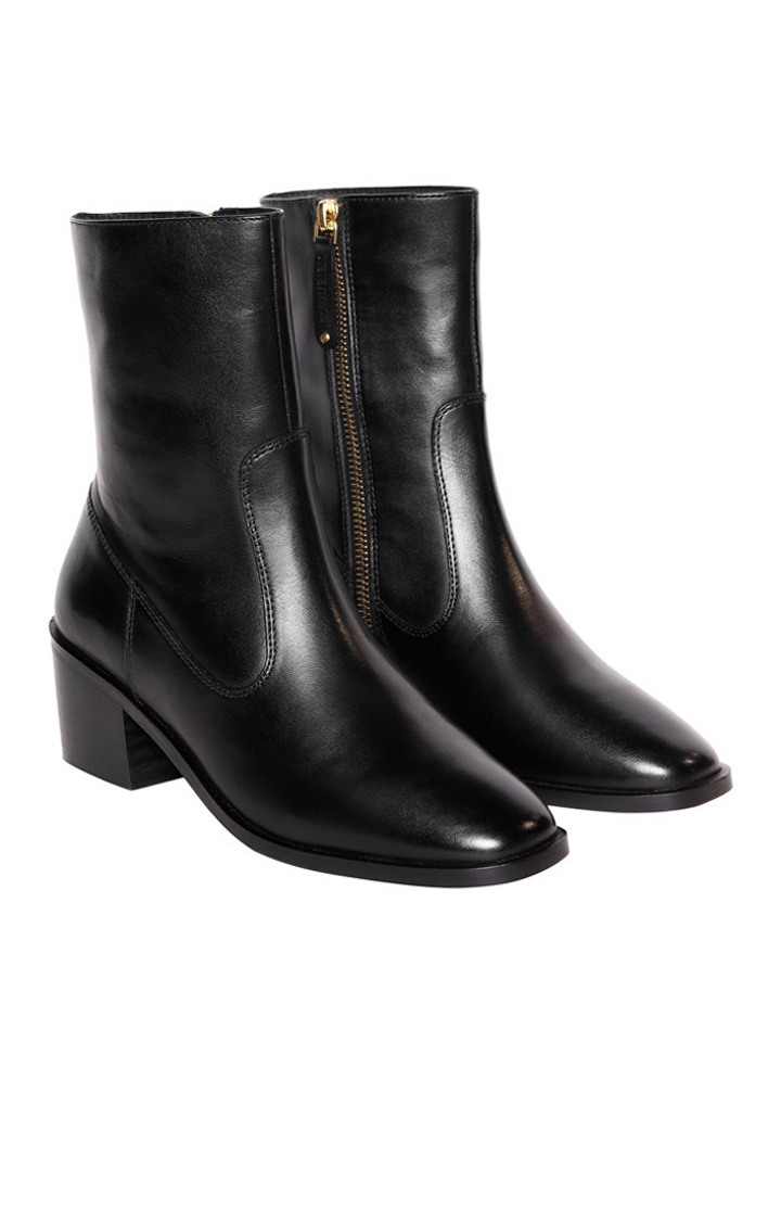 SM-1365 BLACK DRESS HIGH BOOTIE