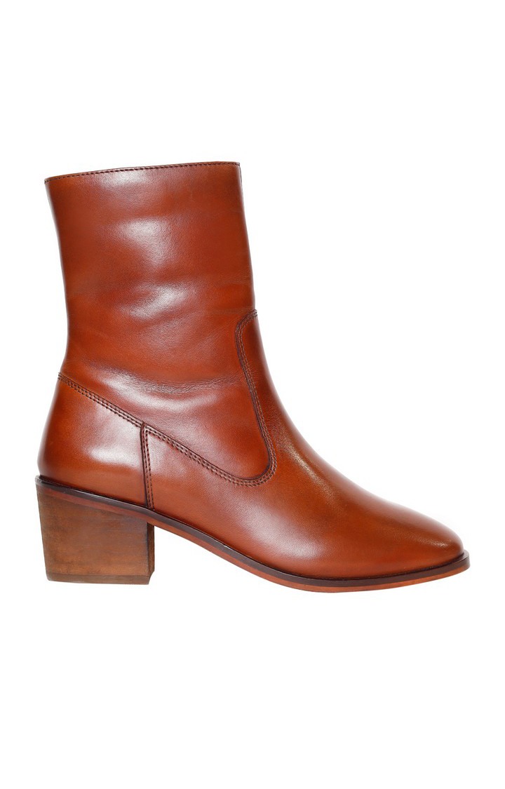 SM-1365 TAN DRESS HIGH BOOTIE