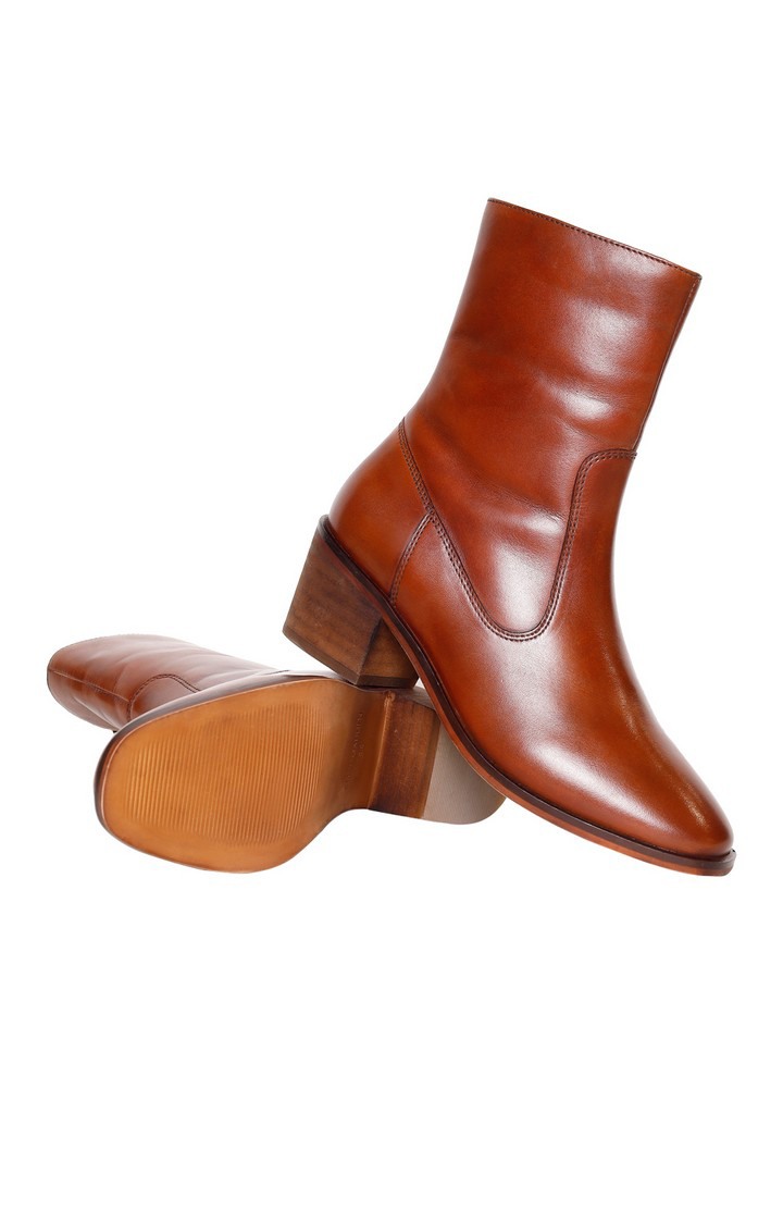 SM-1365 TAN DRESS HIGH BOOTIE