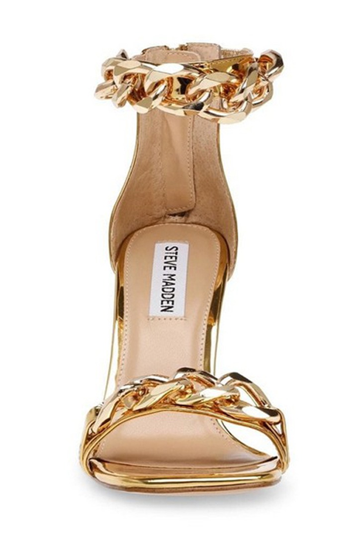 Joisted Gold Heel Sandals