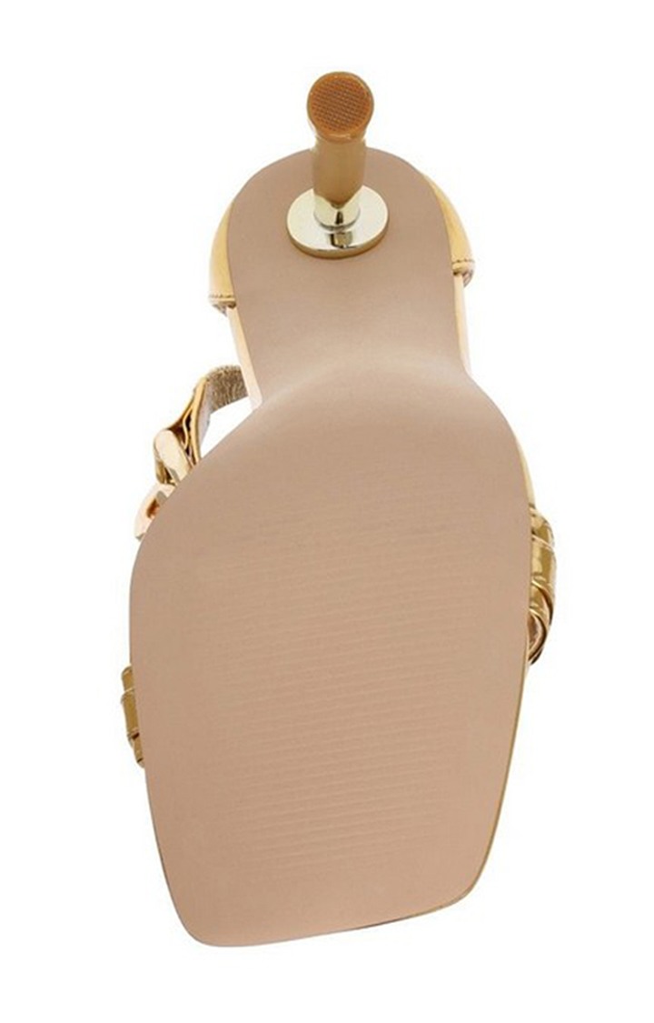 Joisted Gold Heel Sandals