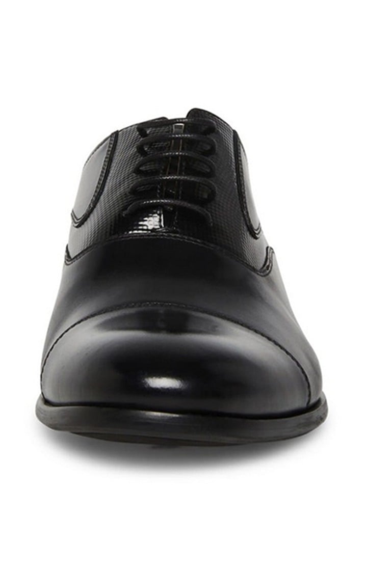 Nando Black Tie-Ups & Dress Loafers
