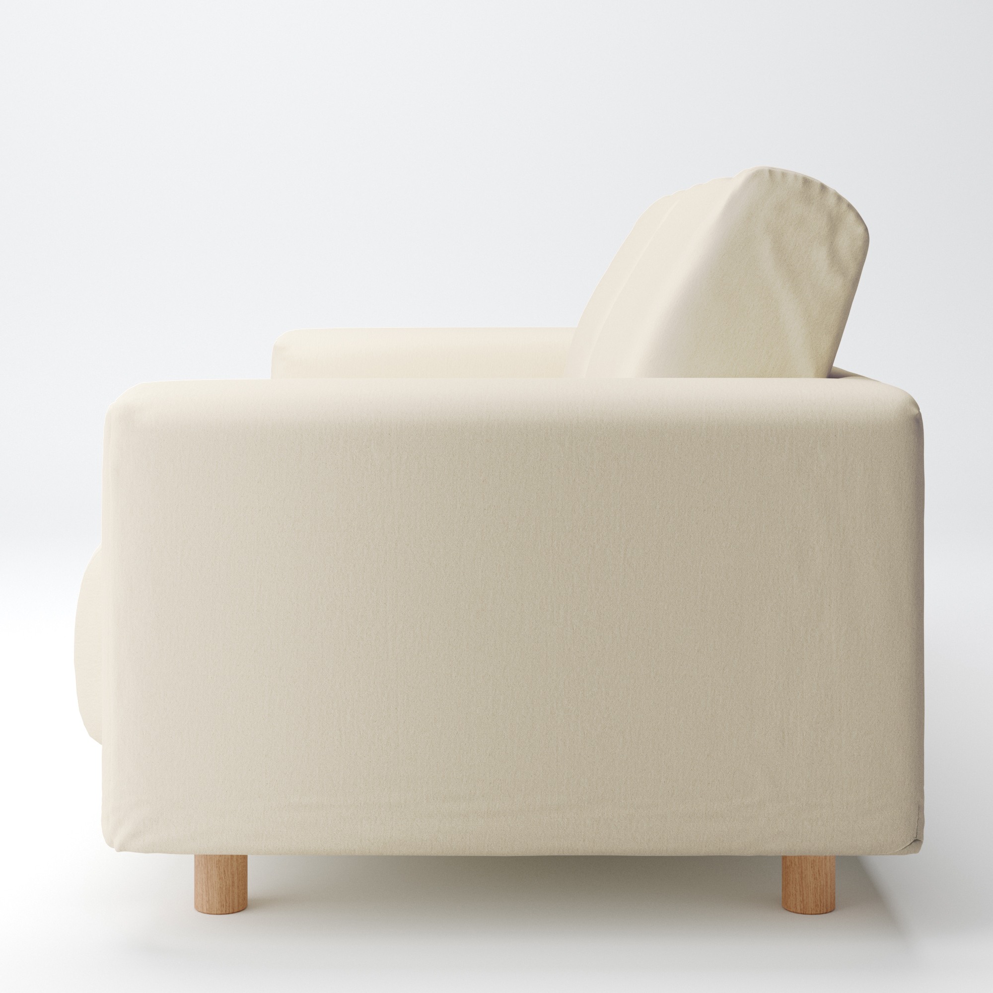 MUJI | COTTON CANVAS COVER FOR SOFA /2.5S/URETHANE/POCKET COIL/ECRU
