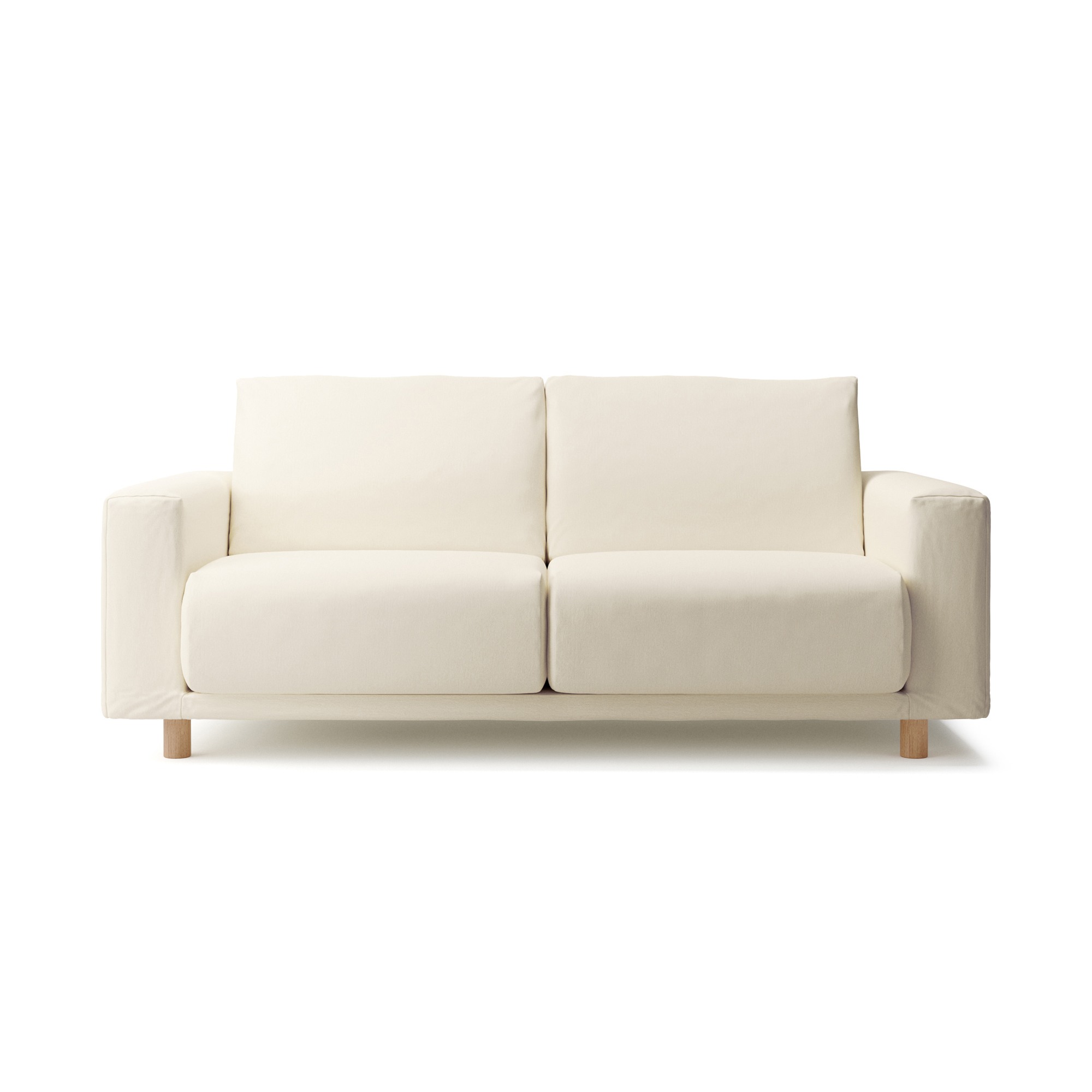 MUJI | COTTON CANVAS COVER FOR SOFA /2.5S/URETHANE/POCKET COIL/ECRU
